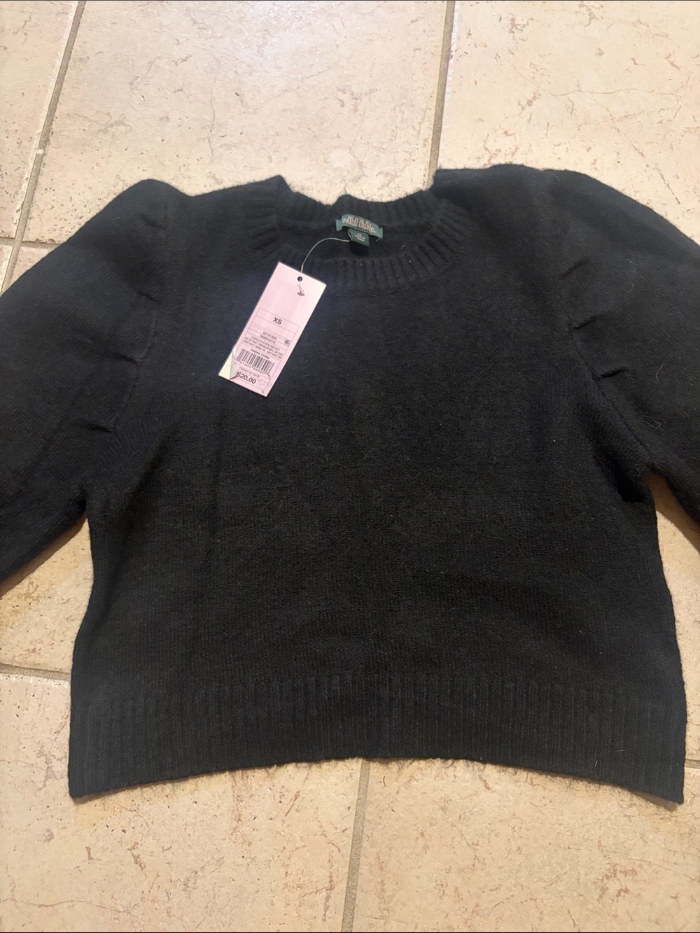 NWT Black Women's Cropped Sweater Wild Fable - Picture 3 of 5